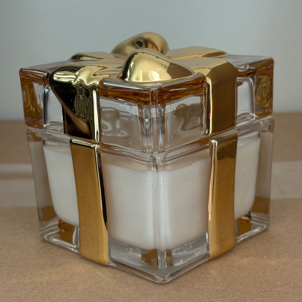 Gold Ribbon Gift Box Soy Candle