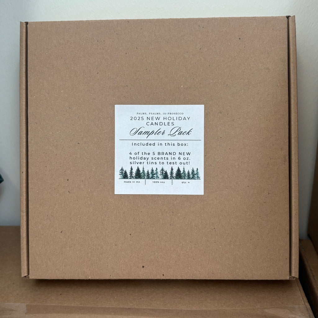 NEW Holiday Scents Sampler Pack of 4 Tin Candles