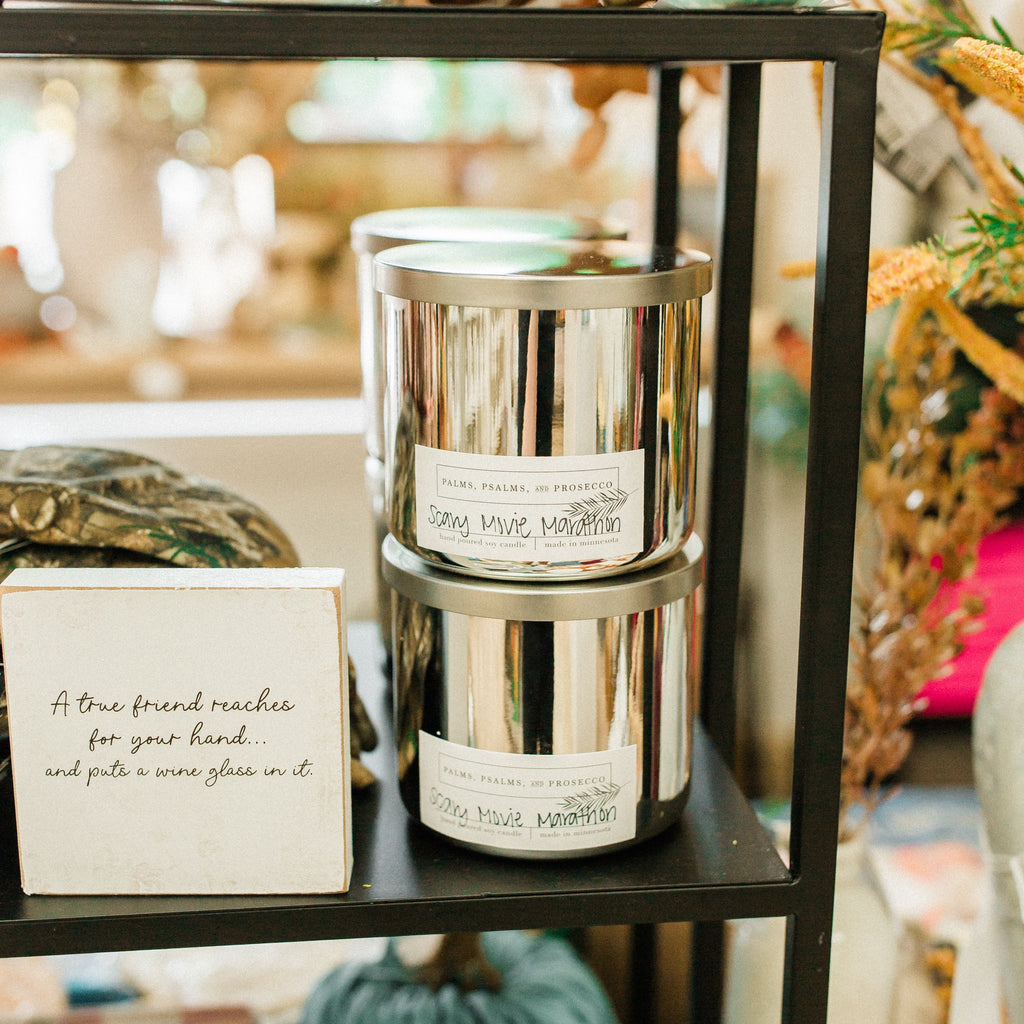 Scary Movie Marathon Silver Soy Candle