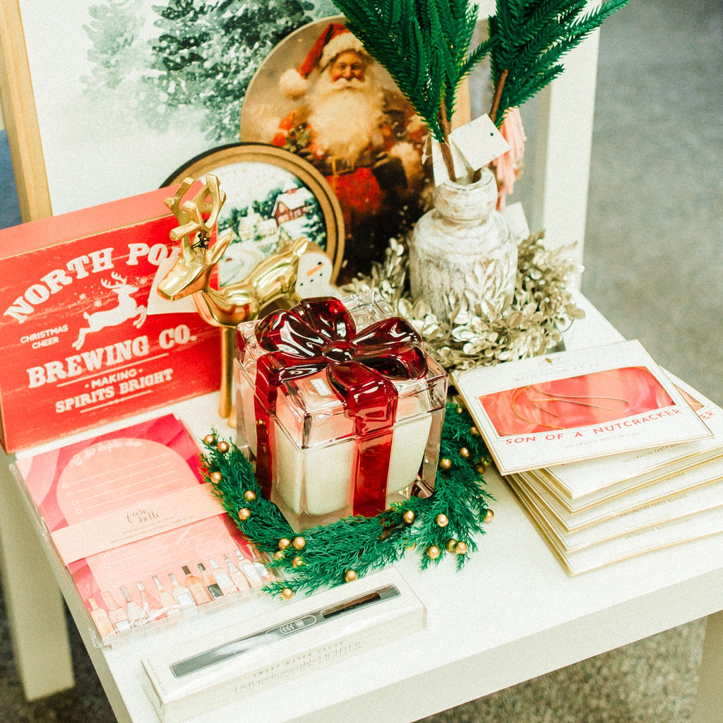 Red Ribbon Gift Box Soy Candle