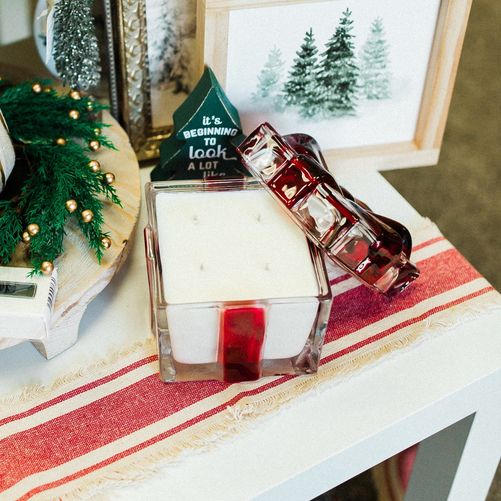 Red Ribbon Gift Box Soy Candle