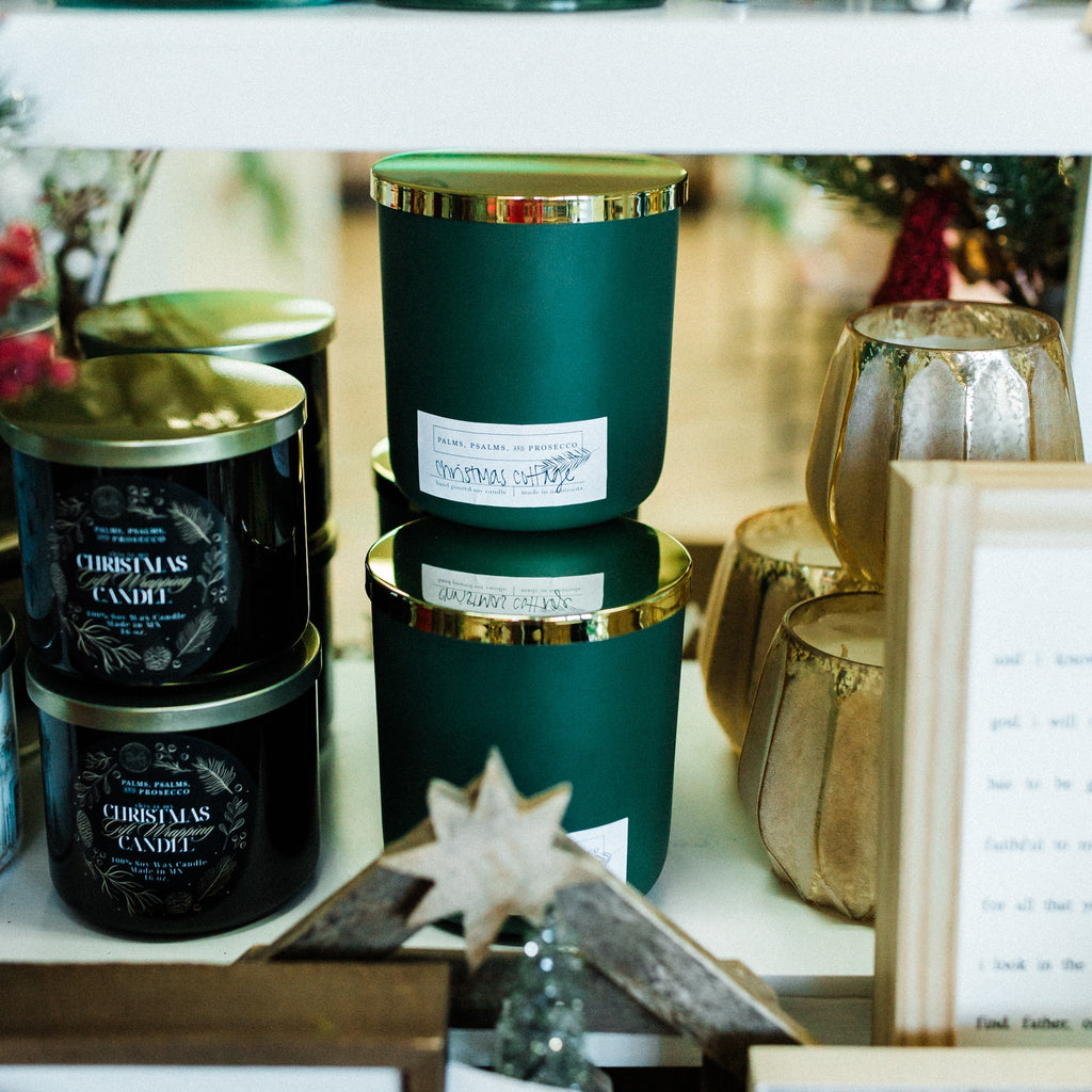 Christmas Cottage Green Soy Candle