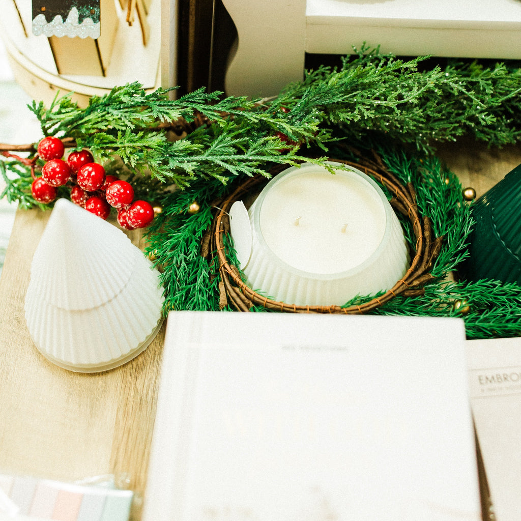 Tree Soy Candle - White