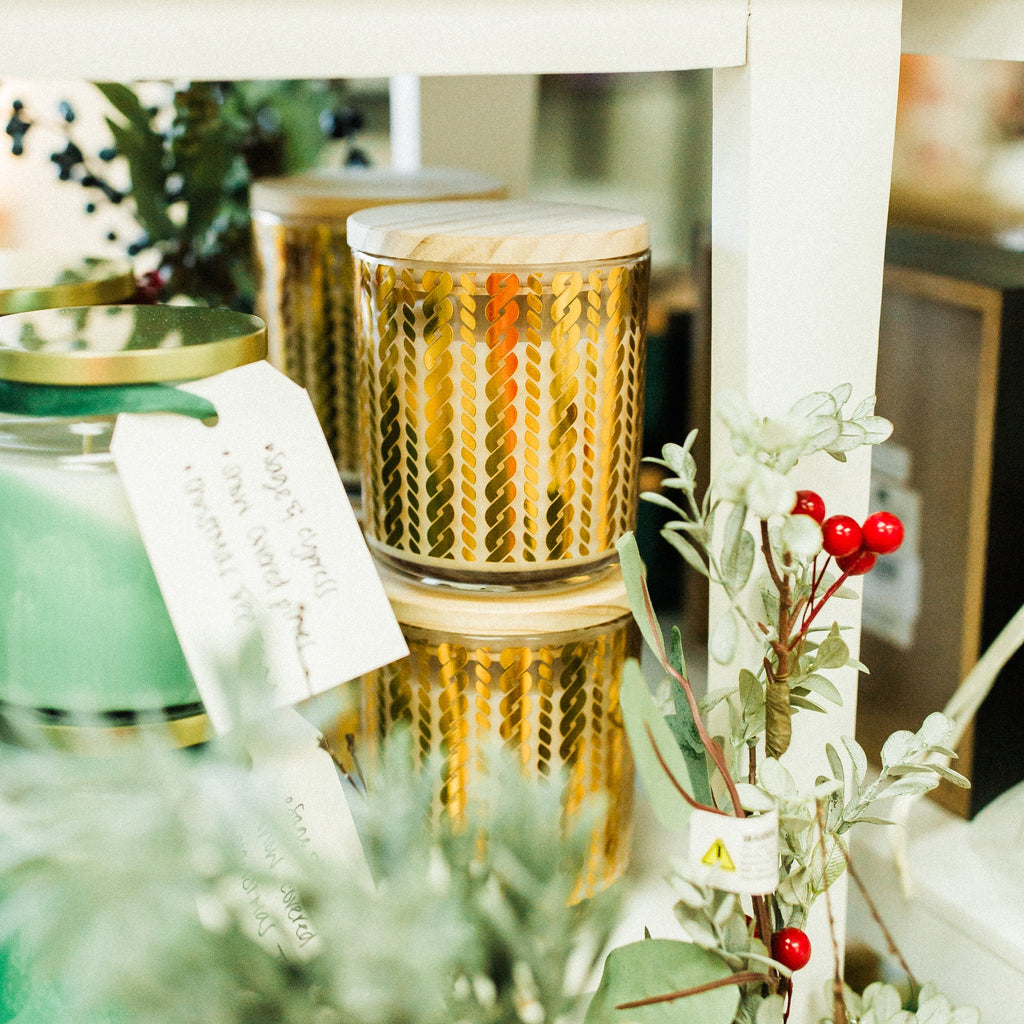 Gold Sweater Print Soy Candle