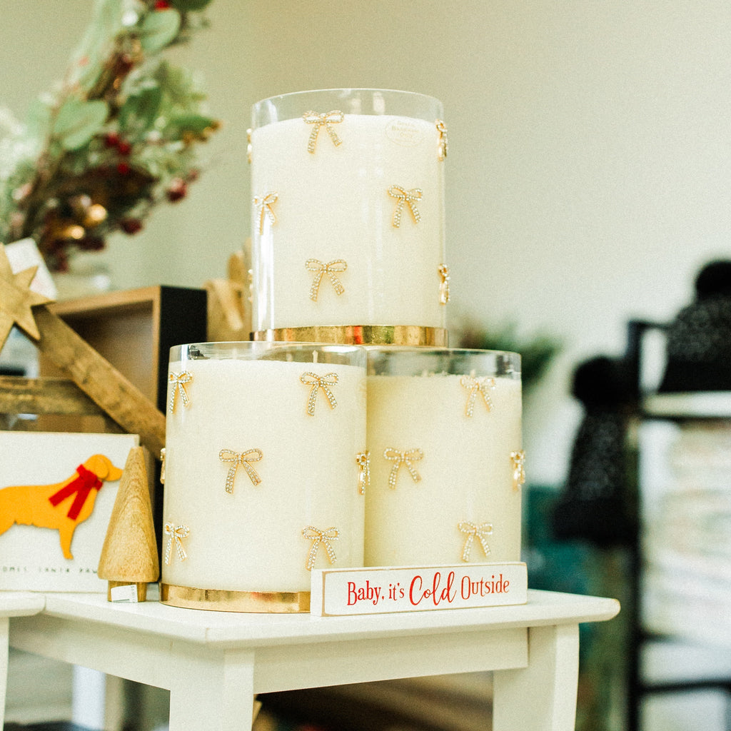 Gold Bow Soy Candle
