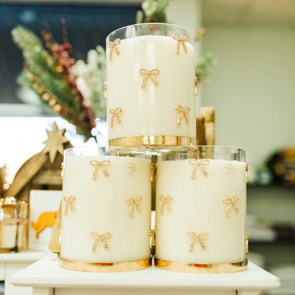 Gold Bow Soy Candle
