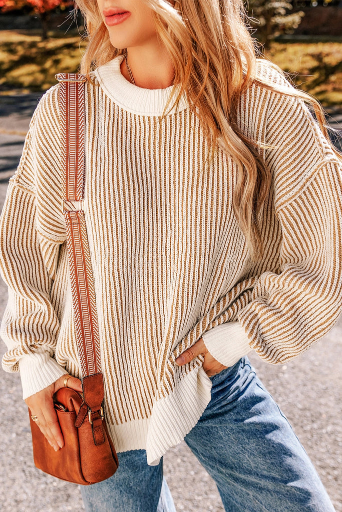 Chestnut Striped Sweater