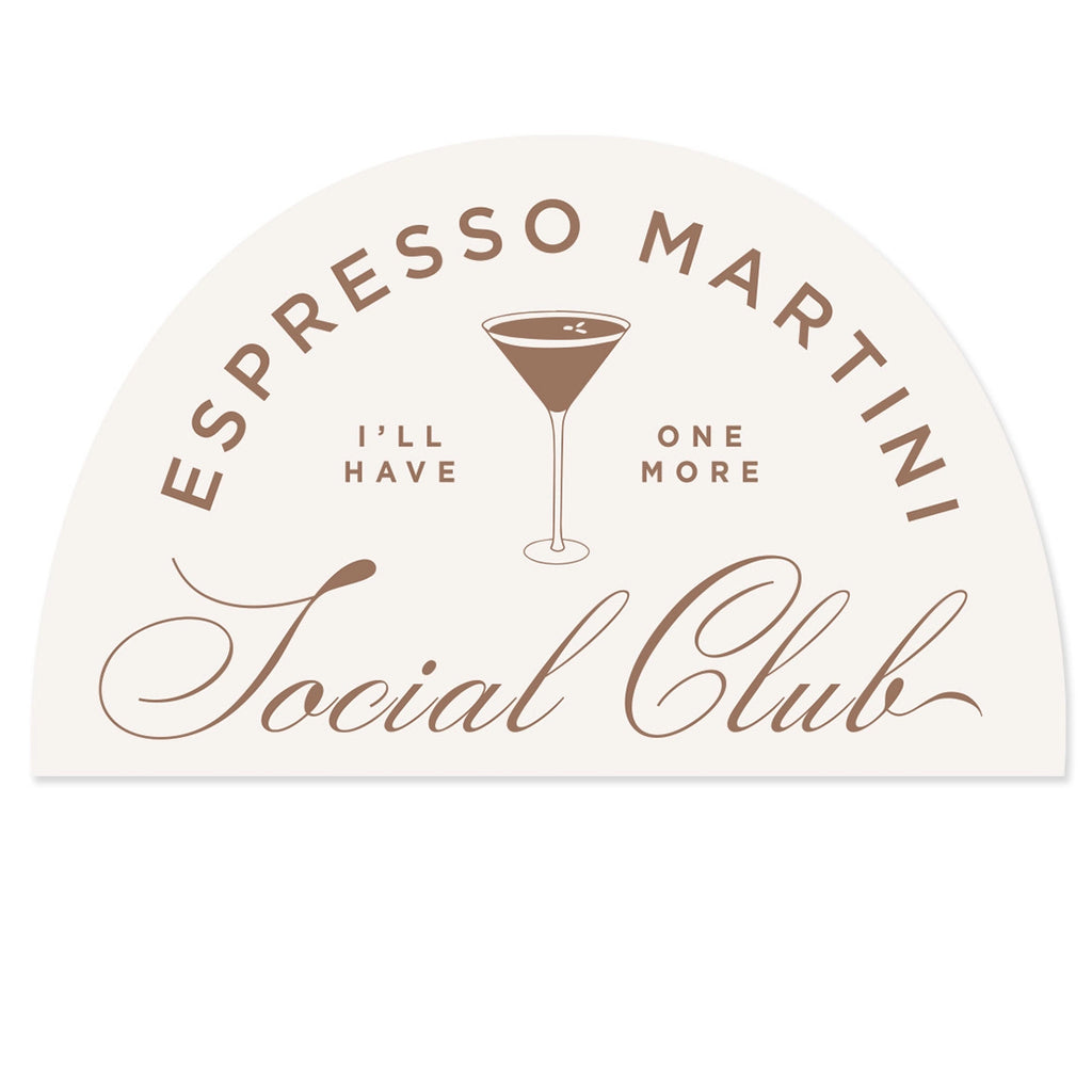 Espresso Martini Social Club Vinyl Sticker