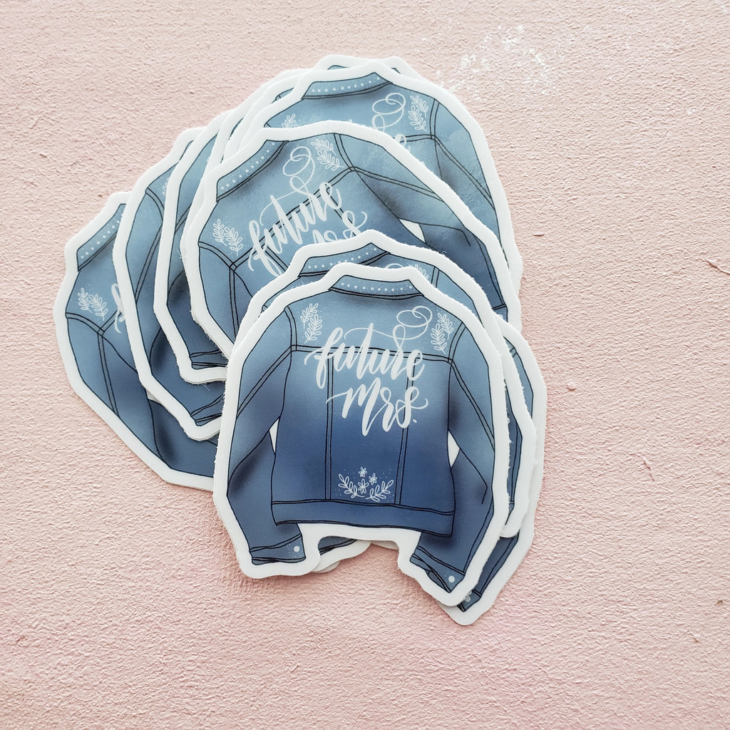 Future Mrs. Denim Jacket Sticker