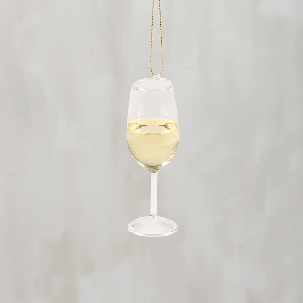 Glass White Wine Ornament