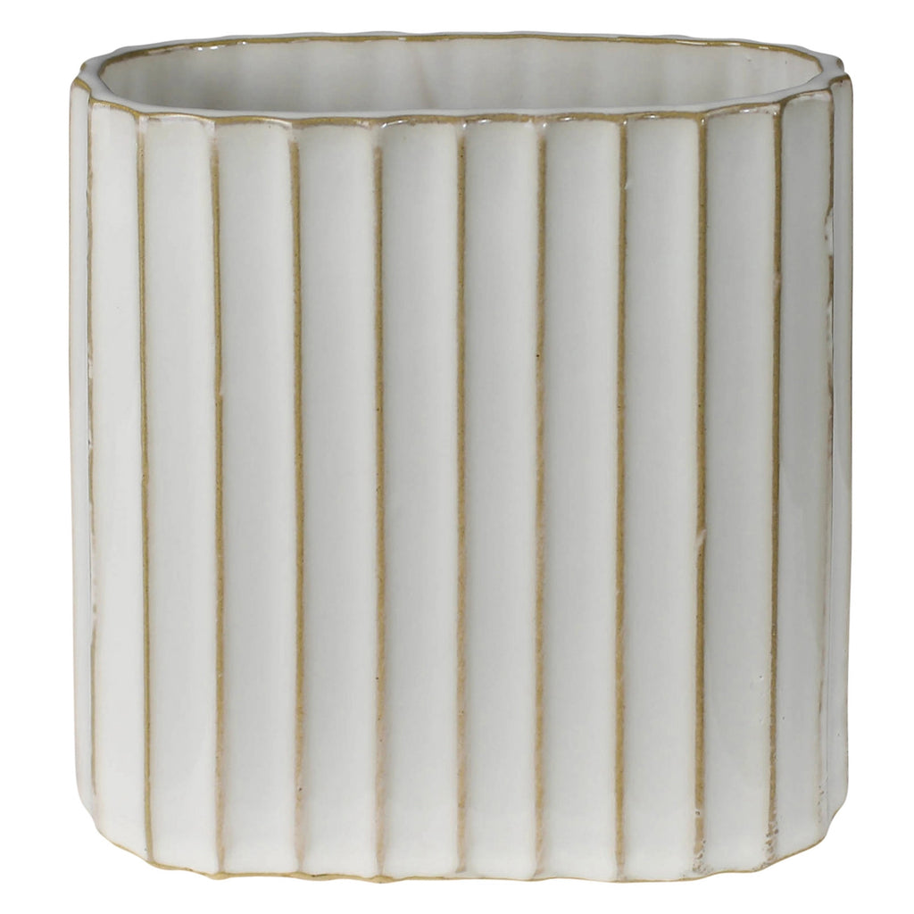 Ceramic Ribbed Caro Vase