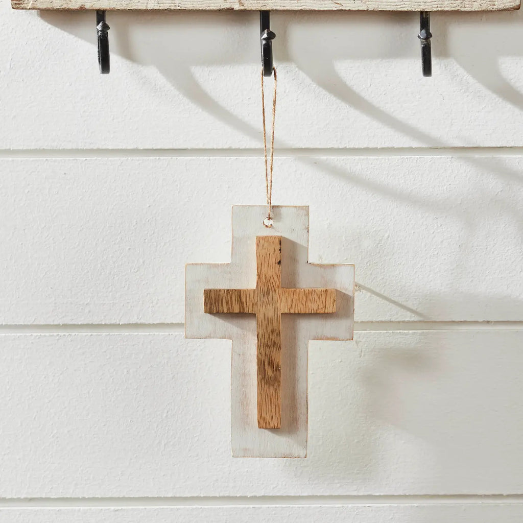 Wooden Cross Hanging Ornament