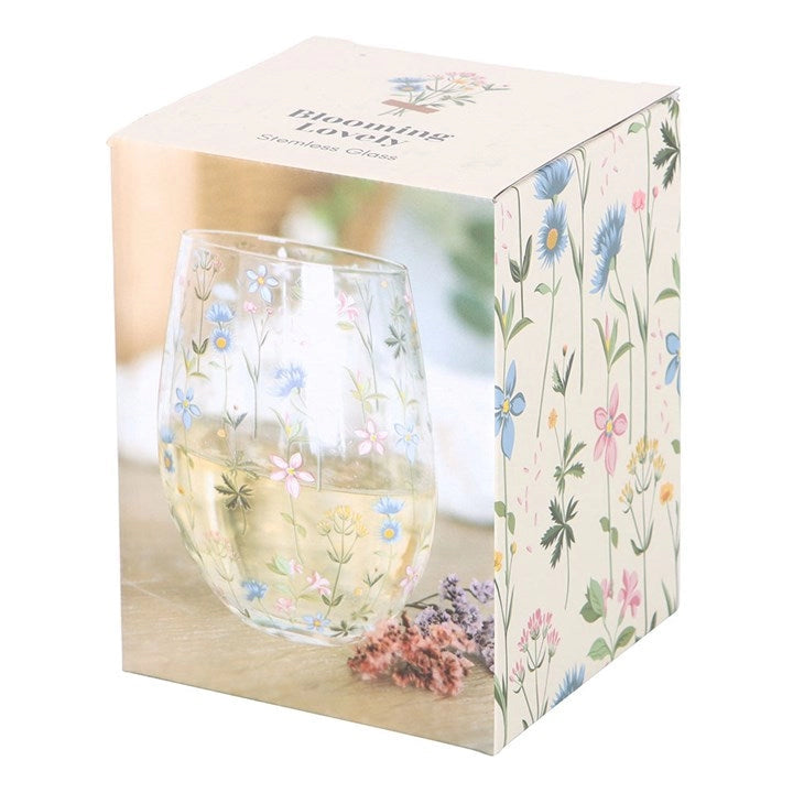 Wine Glass - Floral