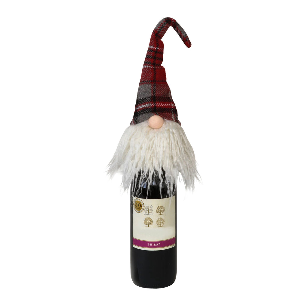 Wine Bottle Santa Gnome Topper