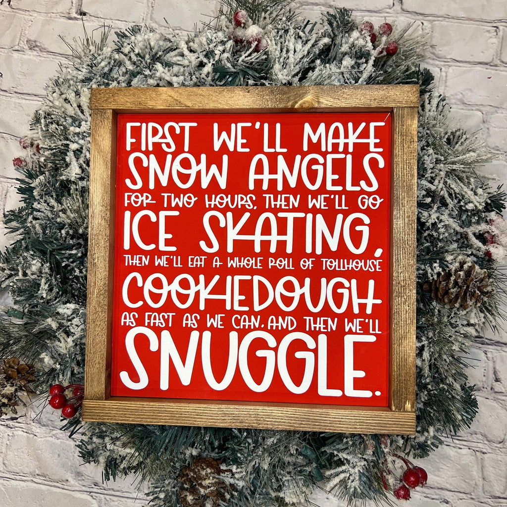 Snuggle Christmas Elf Sign