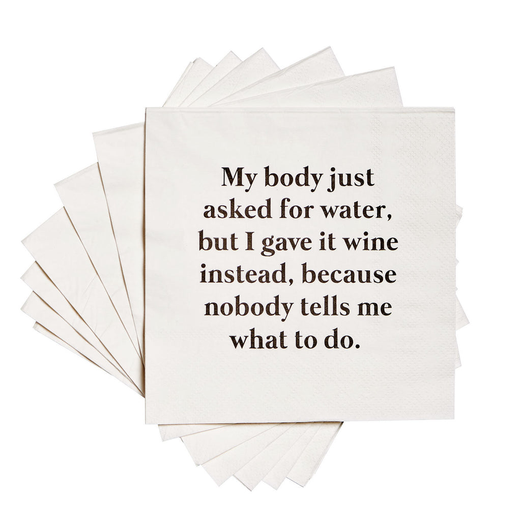 Cocktail Napkins - Gave It Wine