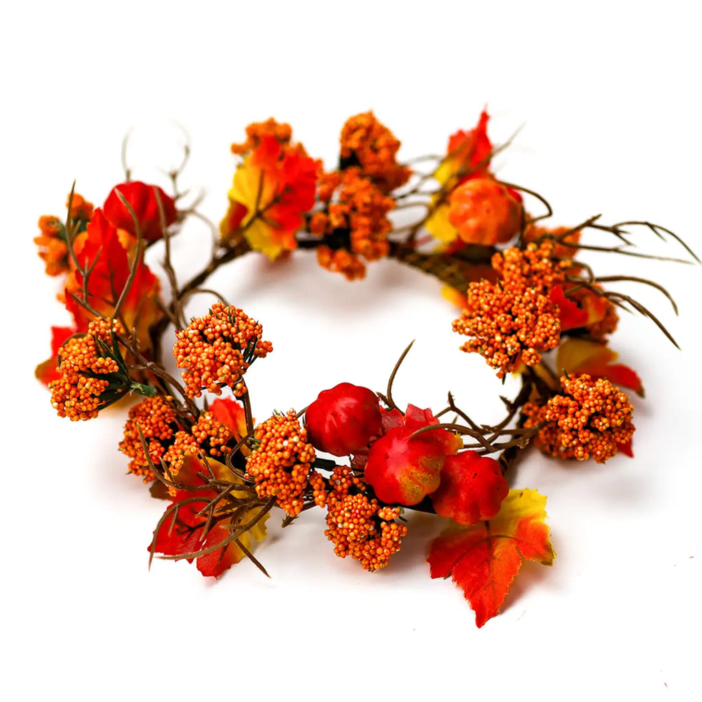 Leaves + Pumpkins Candle Ring