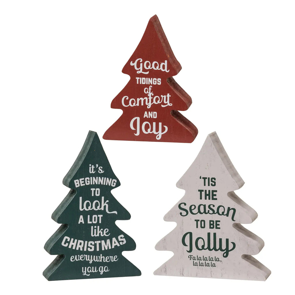 Christmas Carol Wooden Trees