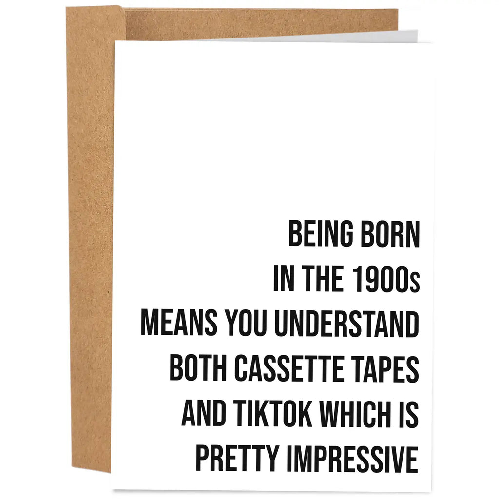 Cassette Tapes & Tiktok Birthday Card
