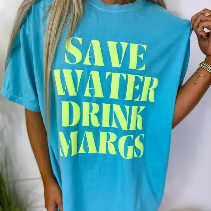 Save Water Drink Margs T-Shirt - Blue