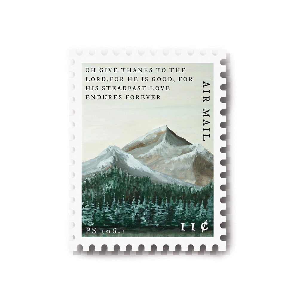 Psalm 106:1 Stamp Sticker