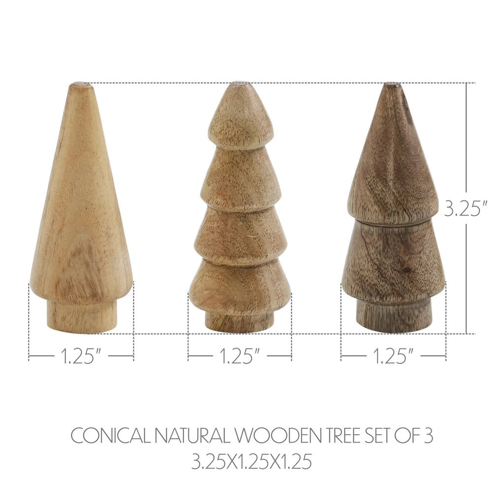 Conical Natural Wooden Trees