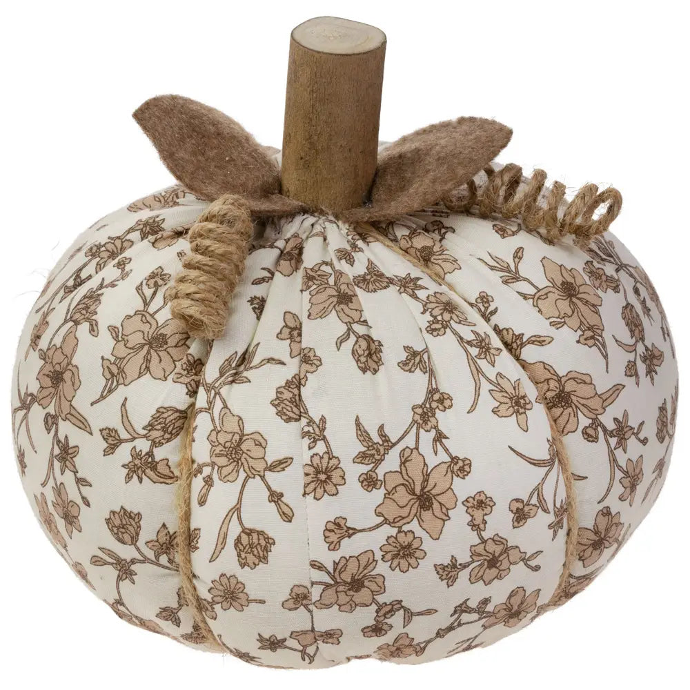 Floral Plush Pumpkin