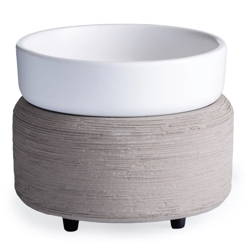 Gray & White Wax Melter & Candle Warmer