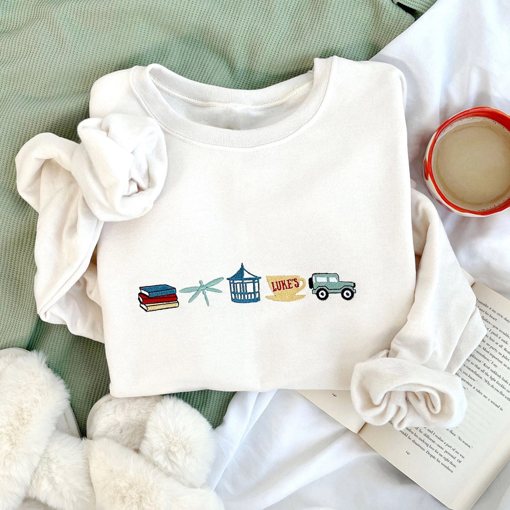 Embroidered Gilmore Girls Icons Crewneck Sweatshirt