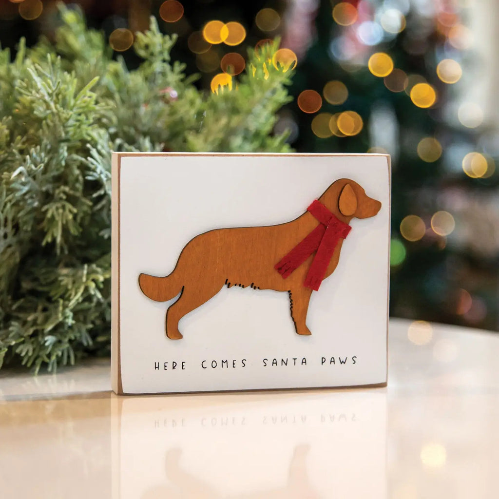 Here Comes Santa Paws Dog Block