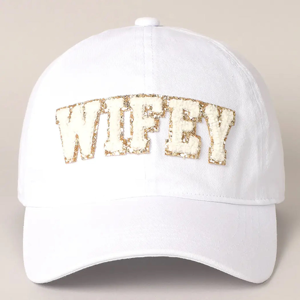 Wifey Chenille Letter Patch Cotton Baseball Cap