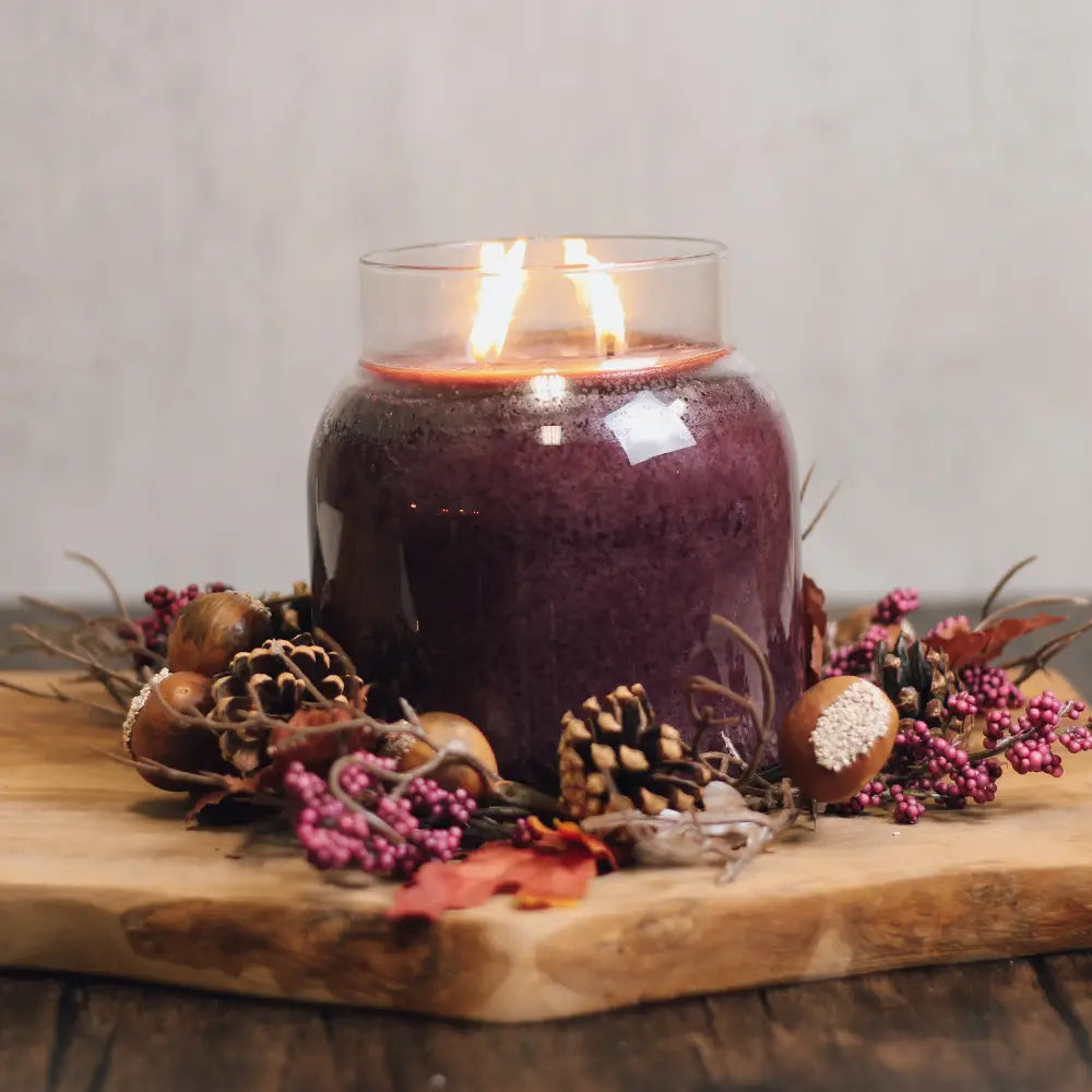 Acorns + Branches Candle Ring