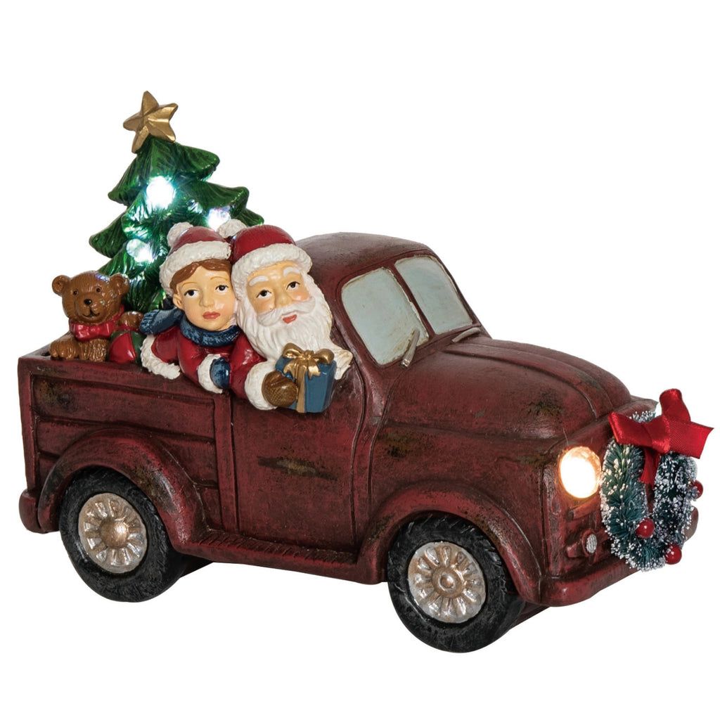 Christmas Light Up Musical Santa Wagon