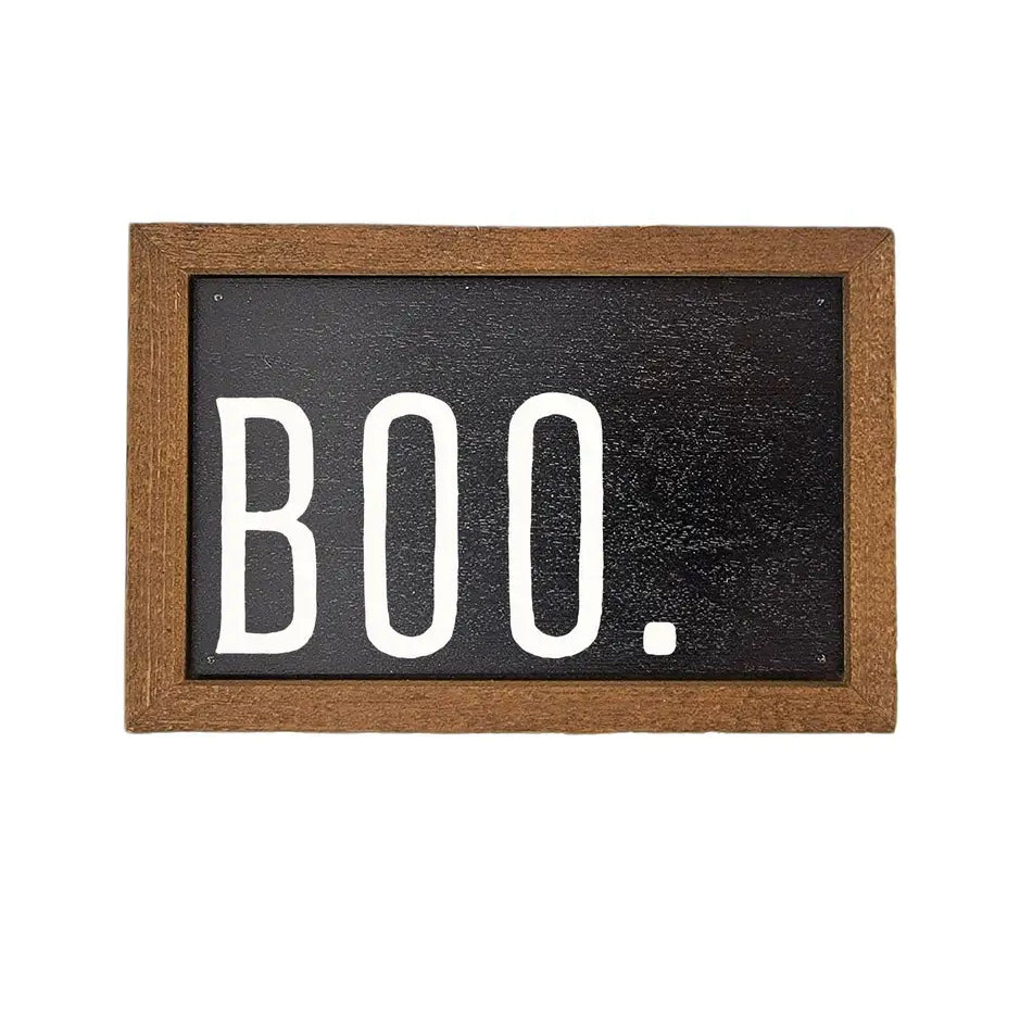 Black Boo Sign