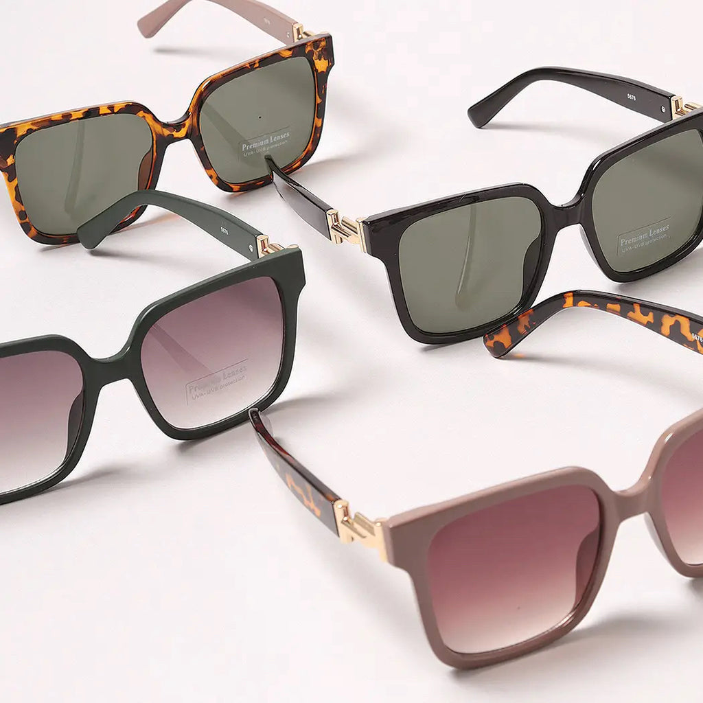 Casual Rectangular Bold Frame Sunglasses
