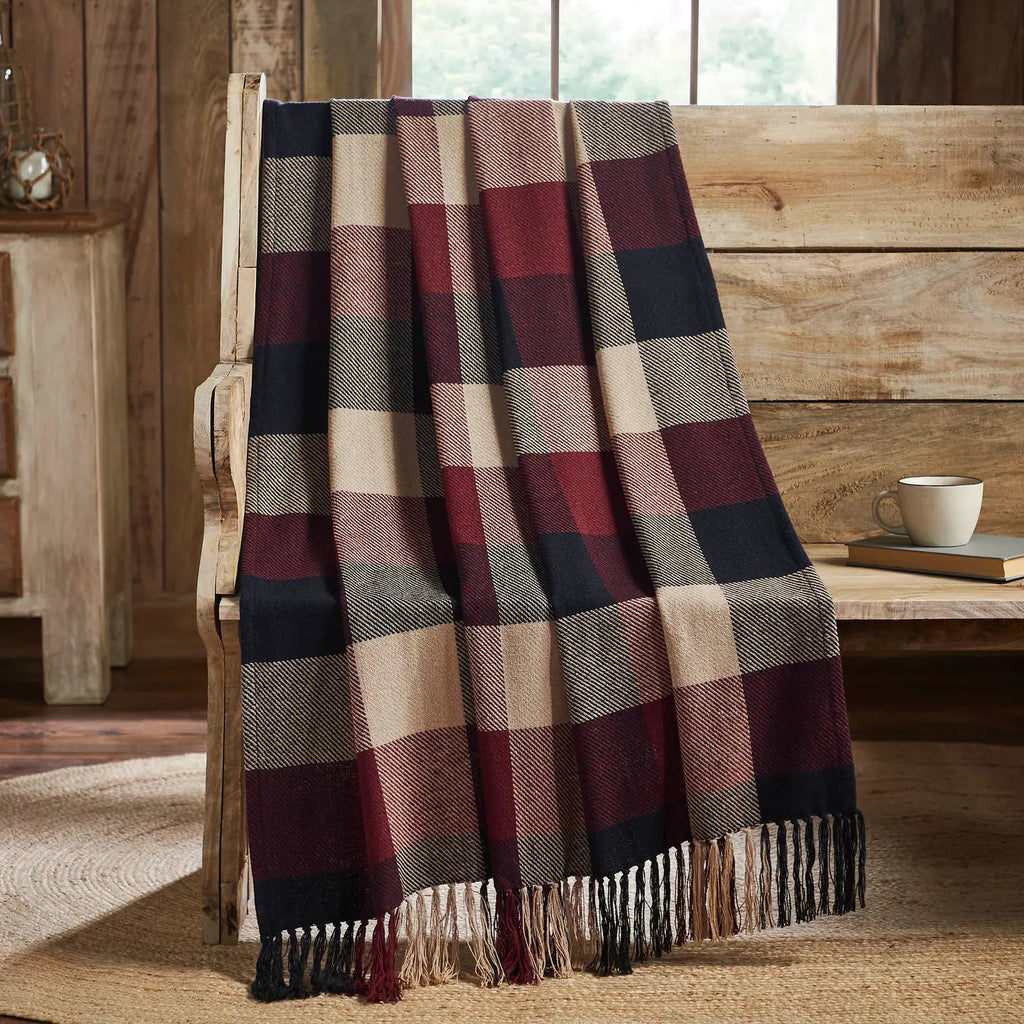 Heritage Farms Primitive Check Woven Throw