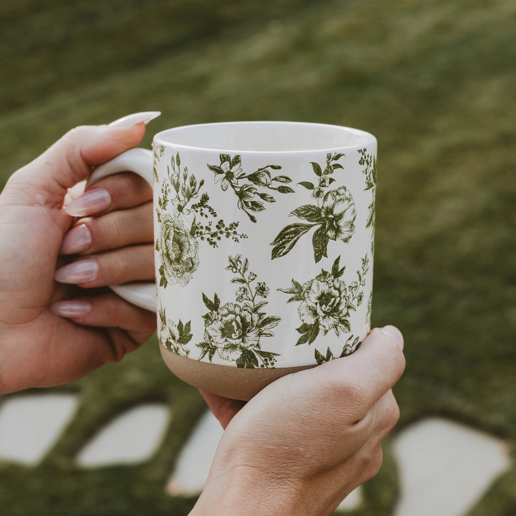 Green Delft Coffee Mug