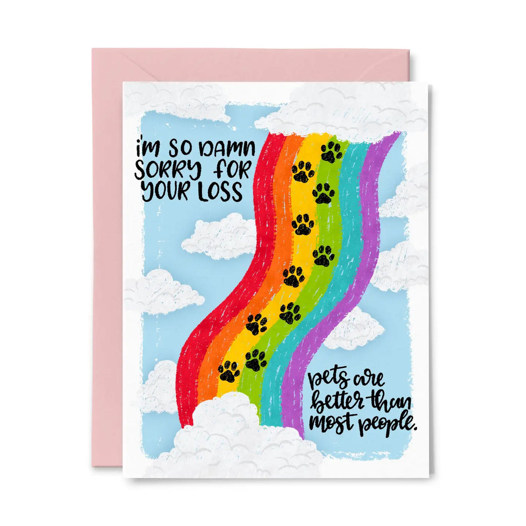Pet Loss Rainbow Bridge Greeting Card