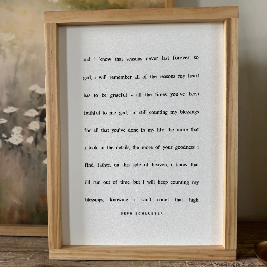 Counting My Blessings Sign
