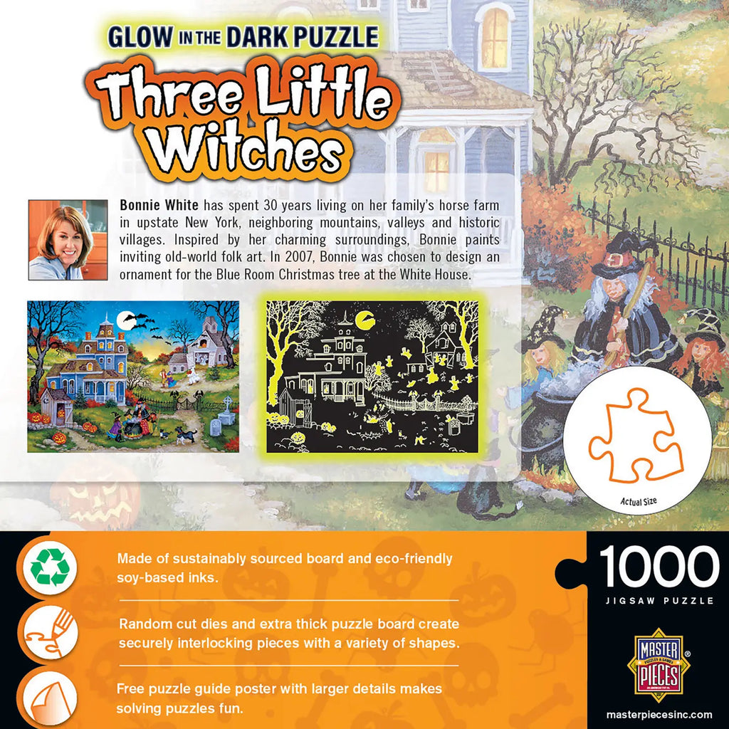 1000pc Puzzle - Glow in the Dark Witches