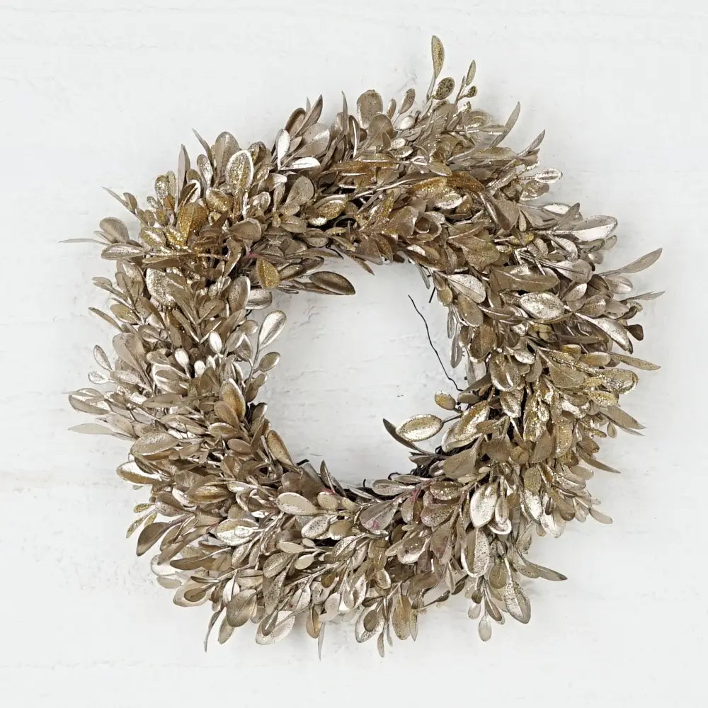 Champagne Boxwood Candle Ring