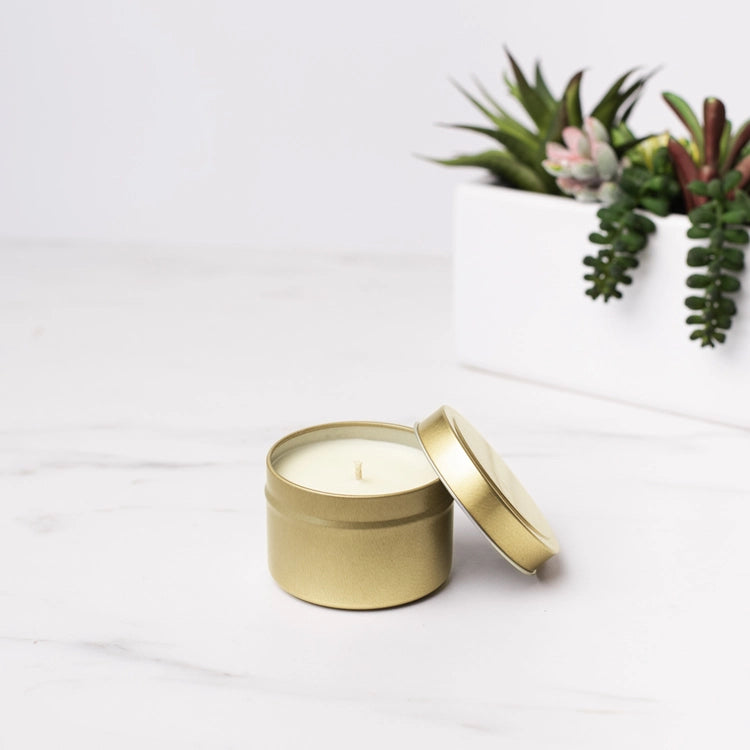 Gold 4 oz. Tin Soy Candle