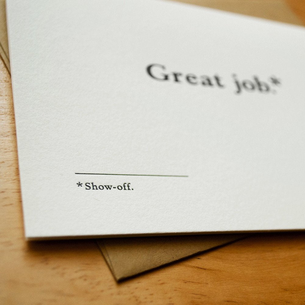 Show Off Congratulations Card