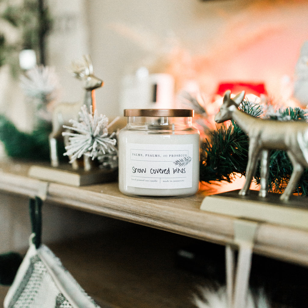 Snow Covered Pines Soy Candle